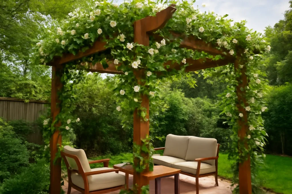 Go Vertical: Climbing Plants and Gardens on Your Pergola Frame